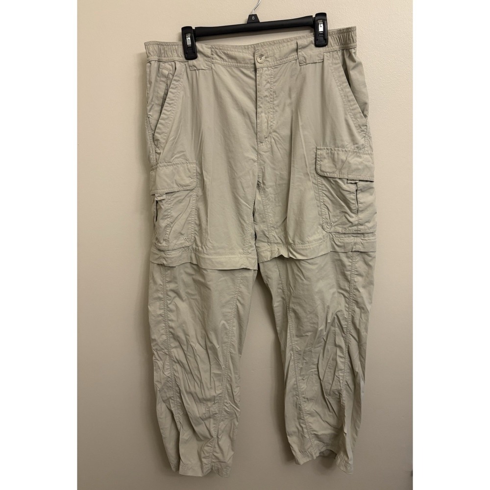 Columbia Men's Titanium L Convertible Cotton Nylon Pants Tan Shorts Hiking XL